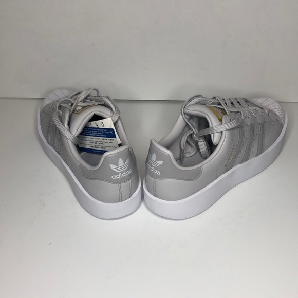 Women’s Adidas Superstar Bold Platform Grey/White - Picture 4 of 6